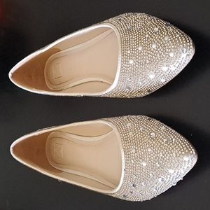 David's Bridal Embellished Flats
